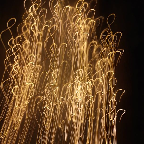 Dynamic movement capture with neon lighting effects